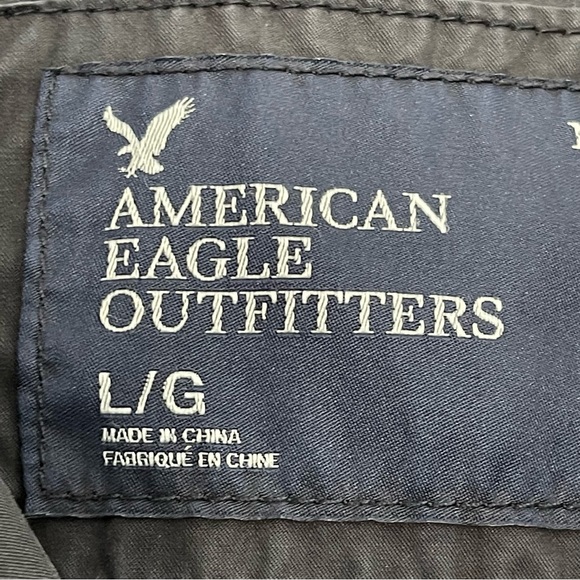 AMERICAN Eagle Oversized Cargo Utility Blue Military Spring Hooded Jacket - Picture 8 of 9